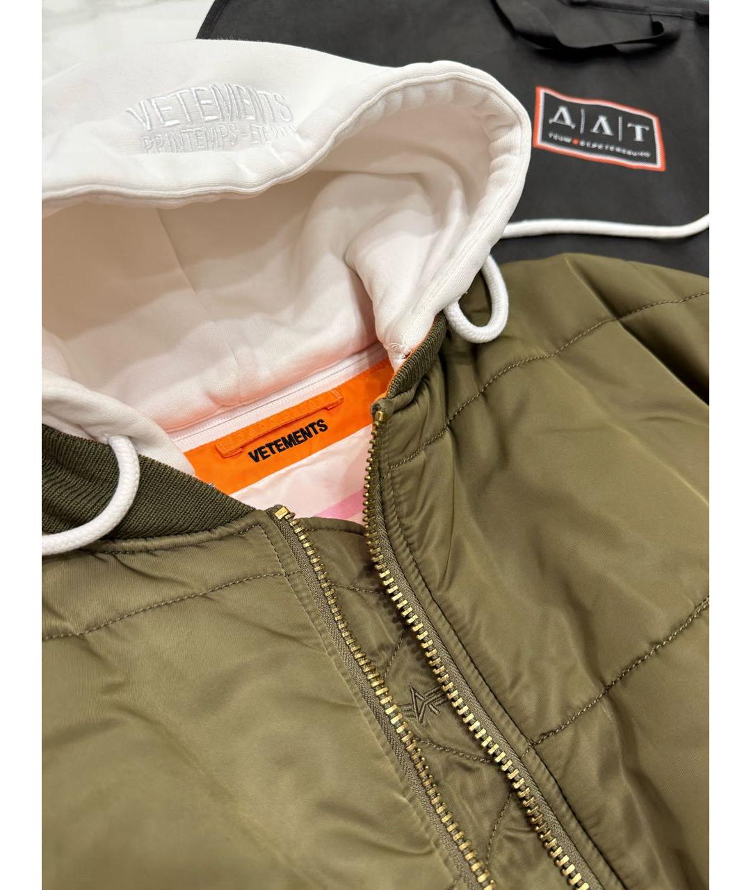 VETEMENTS Хаки куртка, фото 4