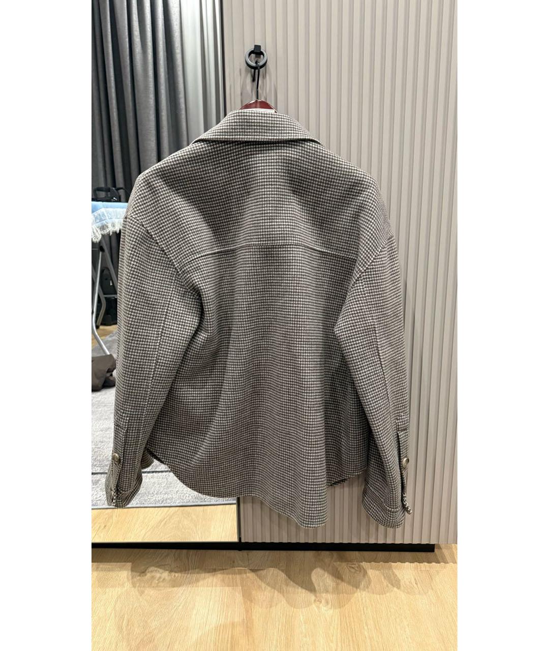 NANUSHKA Коричневое шерстяное пальто, фото 4