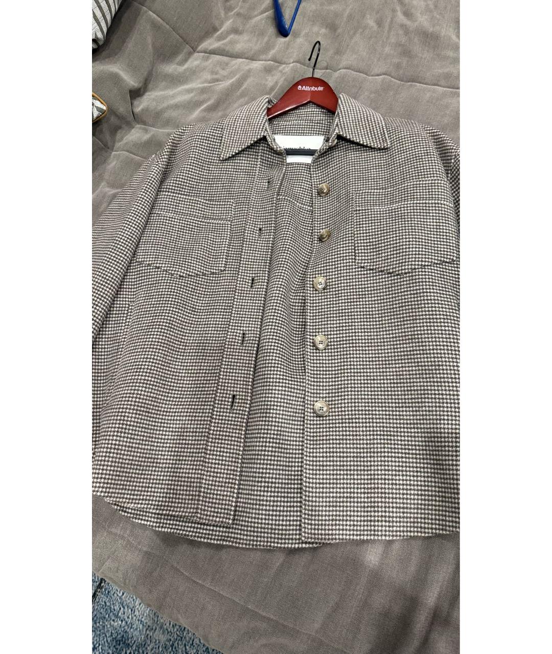 NANUSHKA Коричневое шерстяное пальто, фото 2