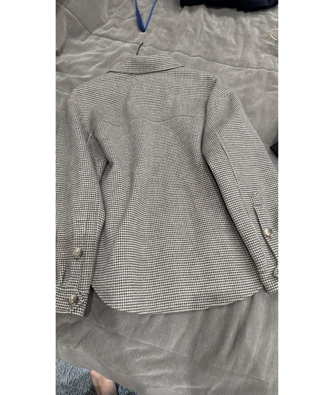 NANUSHKA Коричневое шерстяное пальто, фото 8