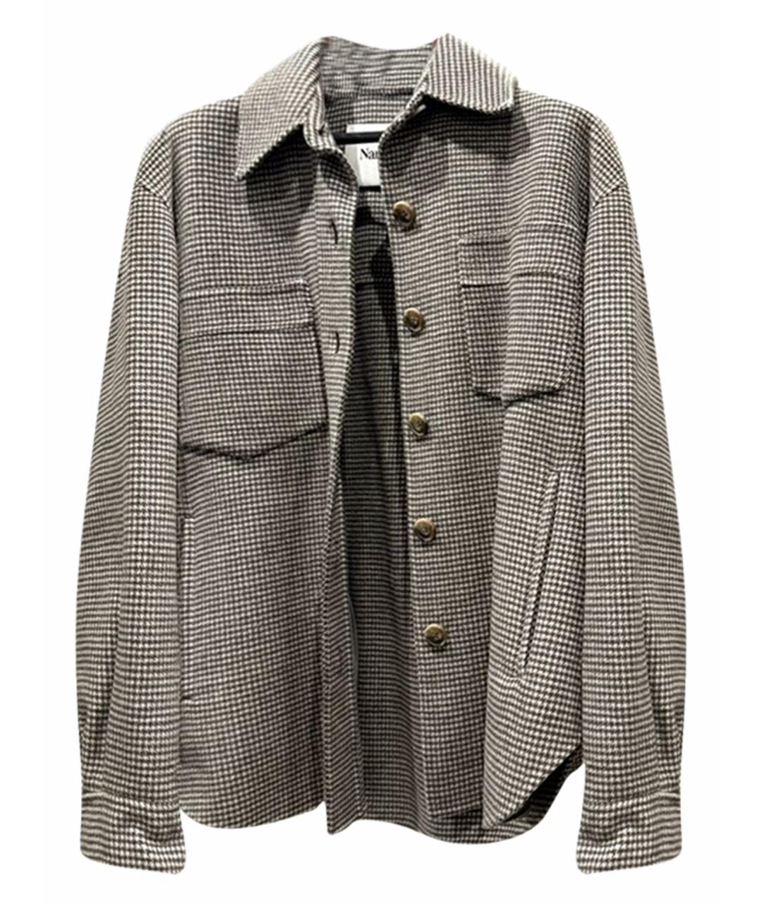 NANUSHKA Коричневое шерстяное пальто, фото 1