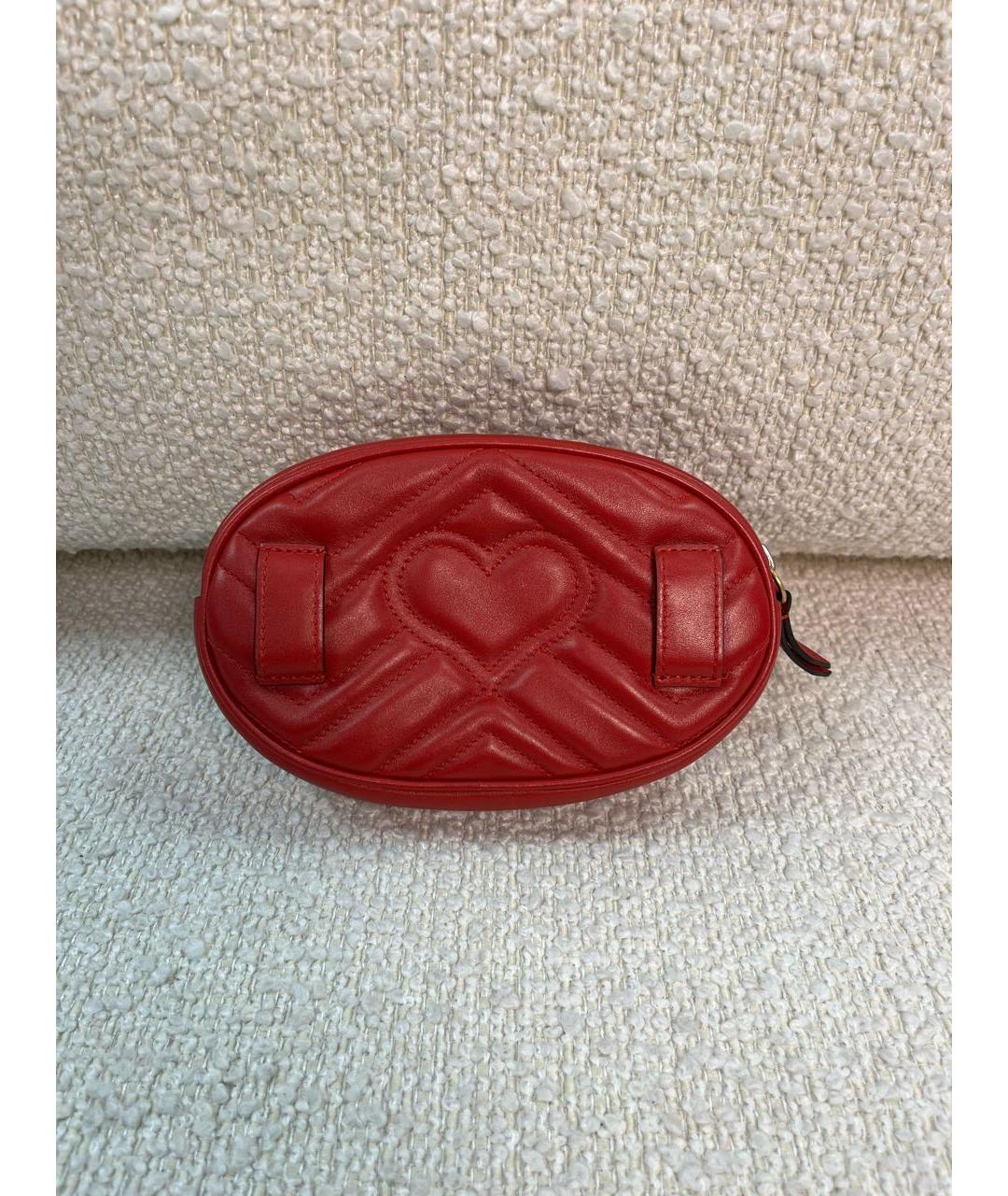 GUCCI Красная кожаная поясная сумка, фото 3