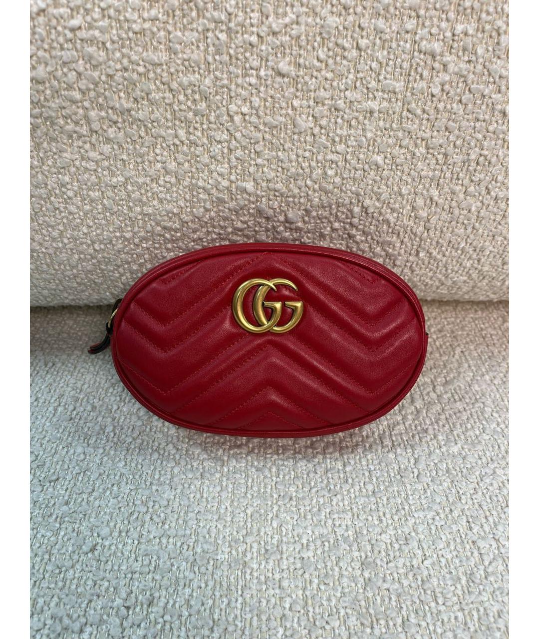 GUCCI Красная кожаная поясная сумка, фото 9