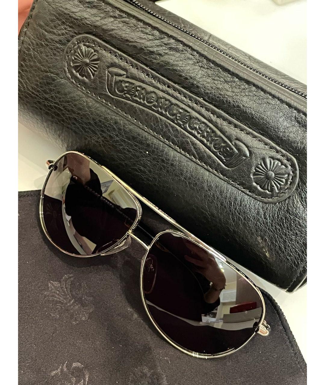 CHROME HEARTS Серебряные солнцезащитные очки, фото 5