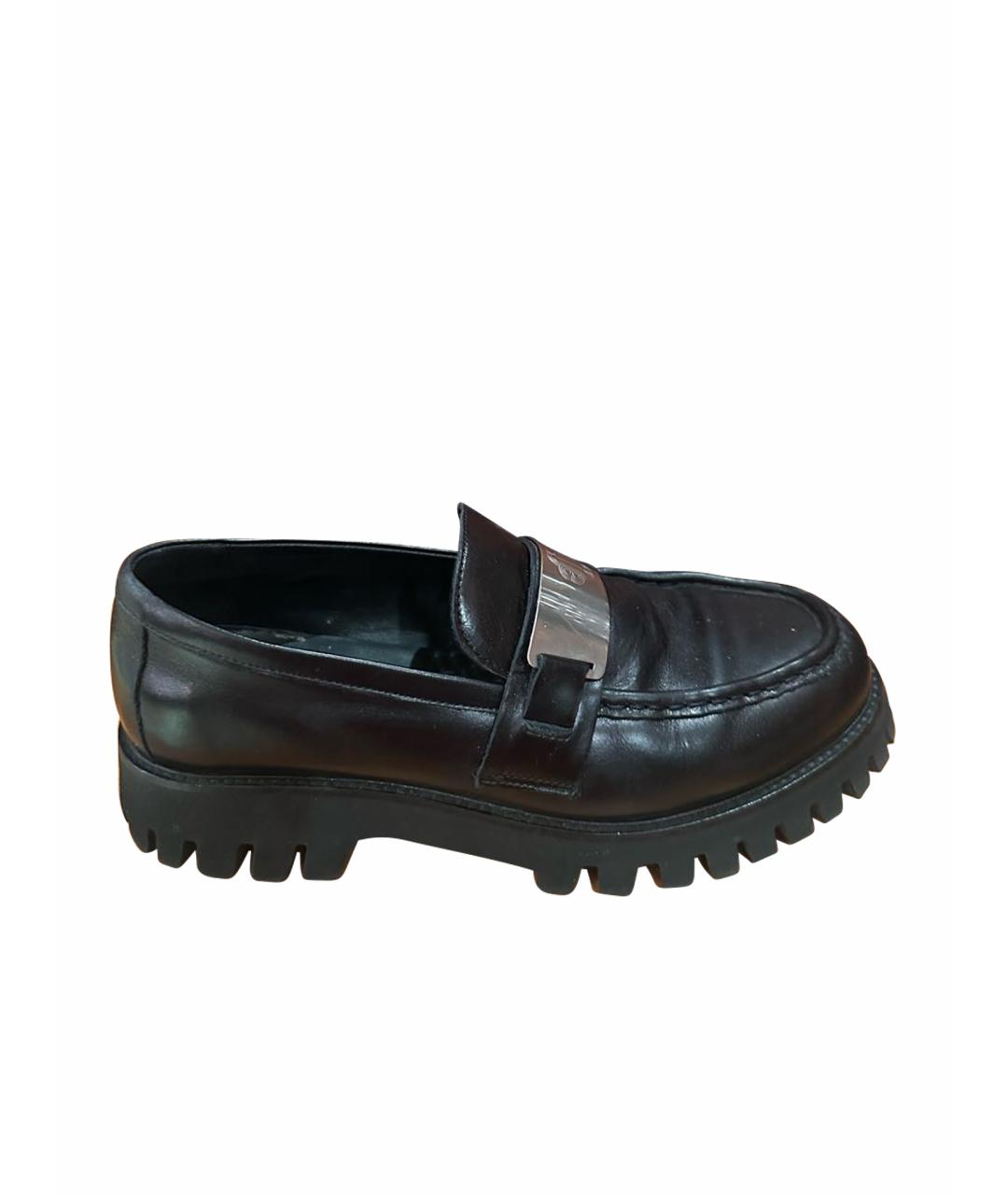 MAJE Черные кожаные лоферы, фото 1