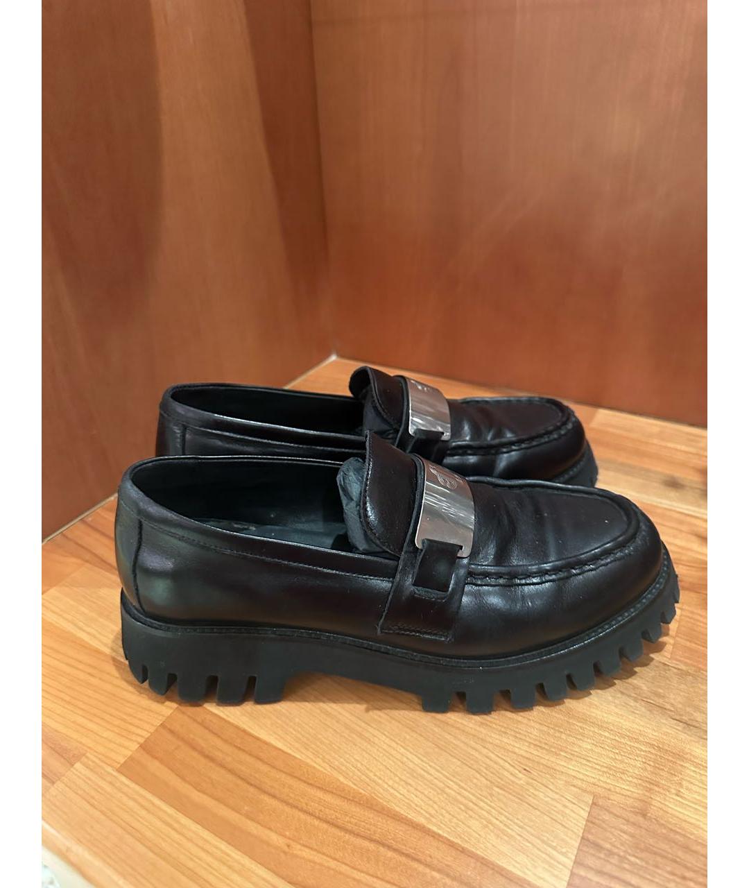 MAJE Черные кожаные лоферы, фото 6