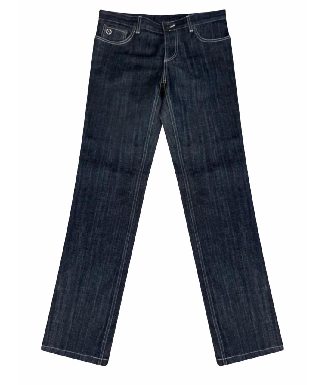 LOUIS VUITTON Синие хлопковые джинсы клеш, фото 1