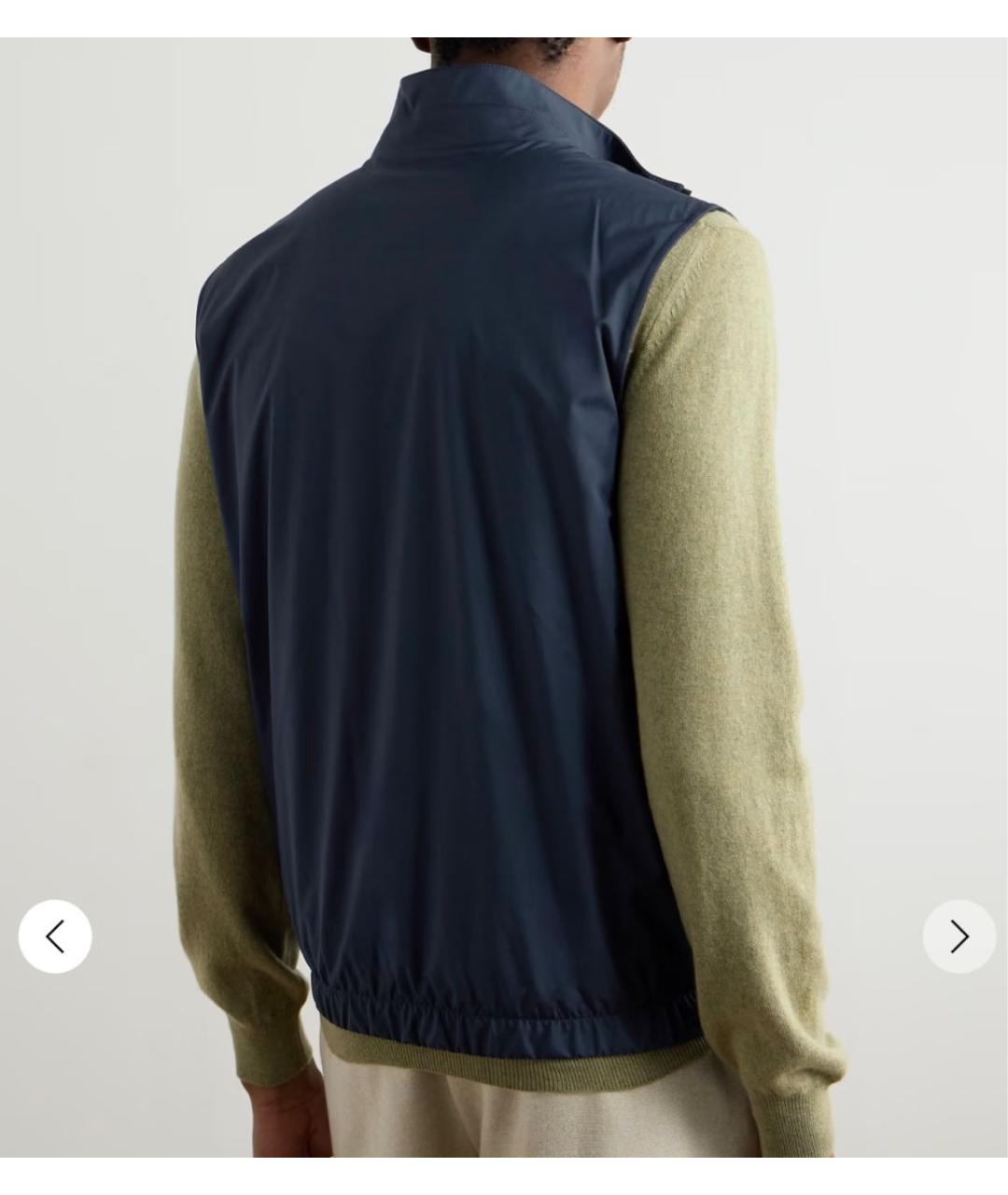 LORO PIANA Темно-синий жилет, фото 2