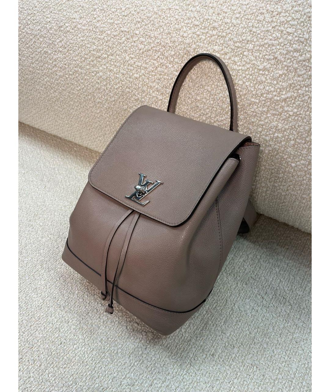 LOUIS VUITTON Бежевый кожаный рюкзак, фото 5