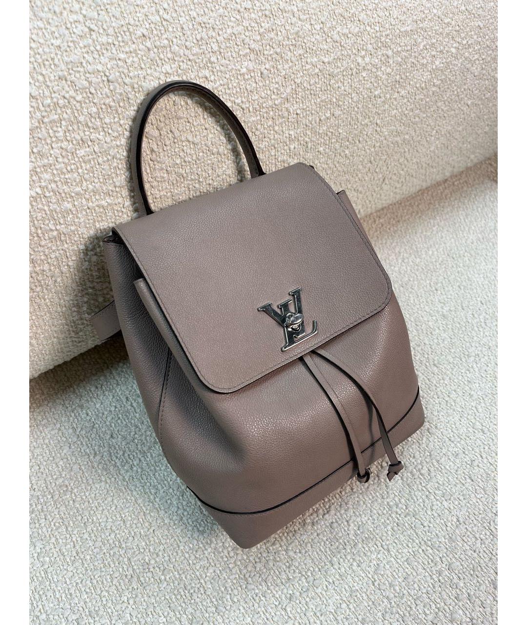 LOUIS VUITTON Бежевый кожаный рюкзак, фото 2