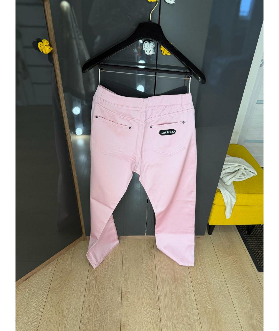 TOM FORD Розовые шелковые брюки широкие, фото 6