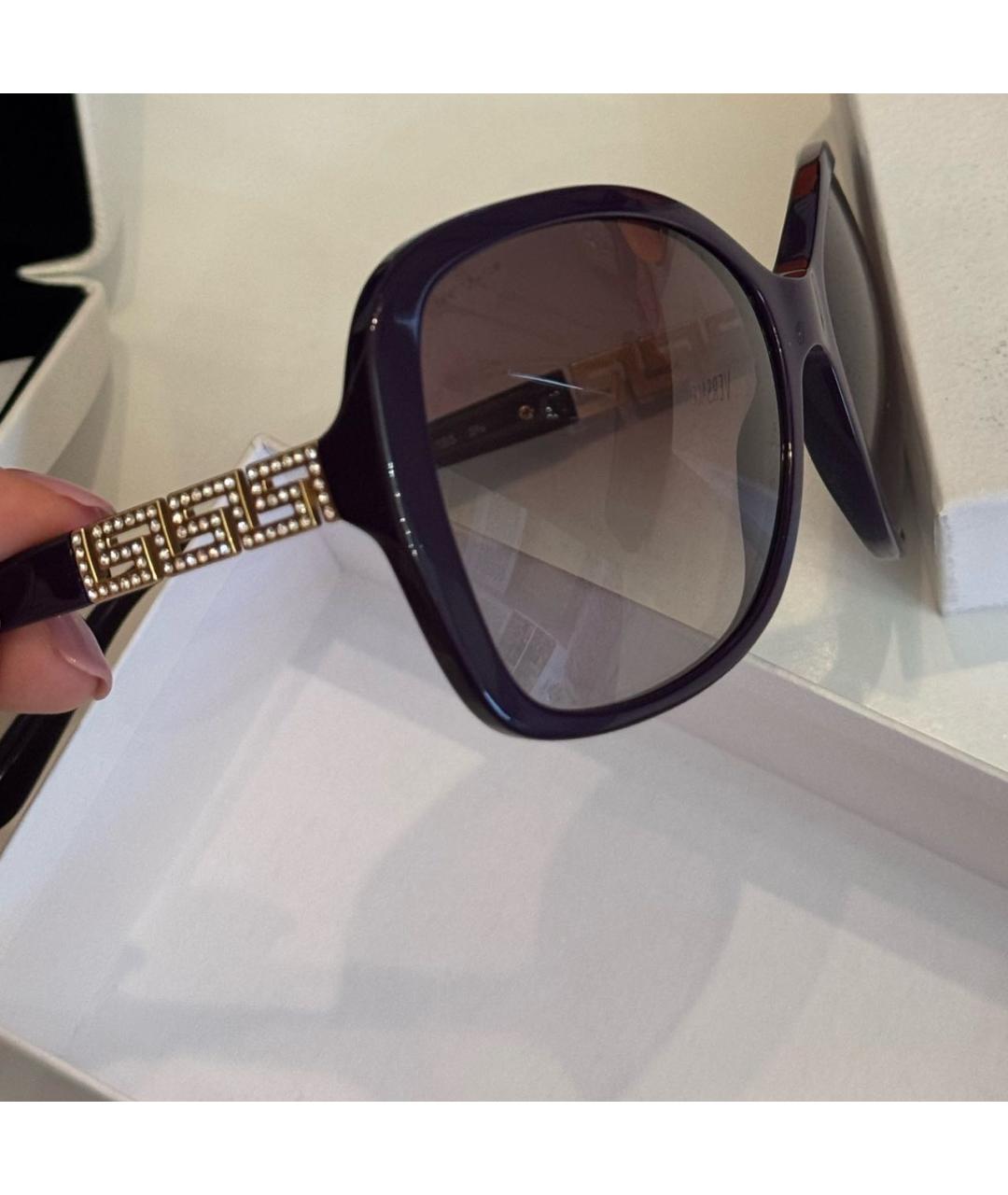 VERSACE Фиолетовые пластиковые солнцезащитные очки, фото 2