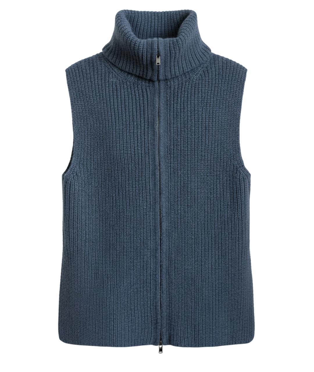 LORO PIANA Синяя кашемировая жилетка, фото 10