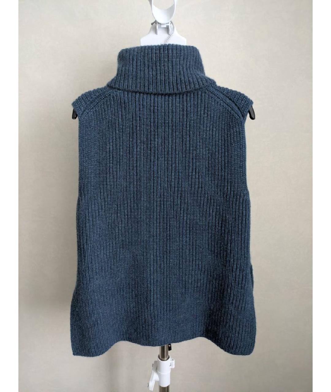 LORO PIANA Синяя кашемировая жилетка, фото 2