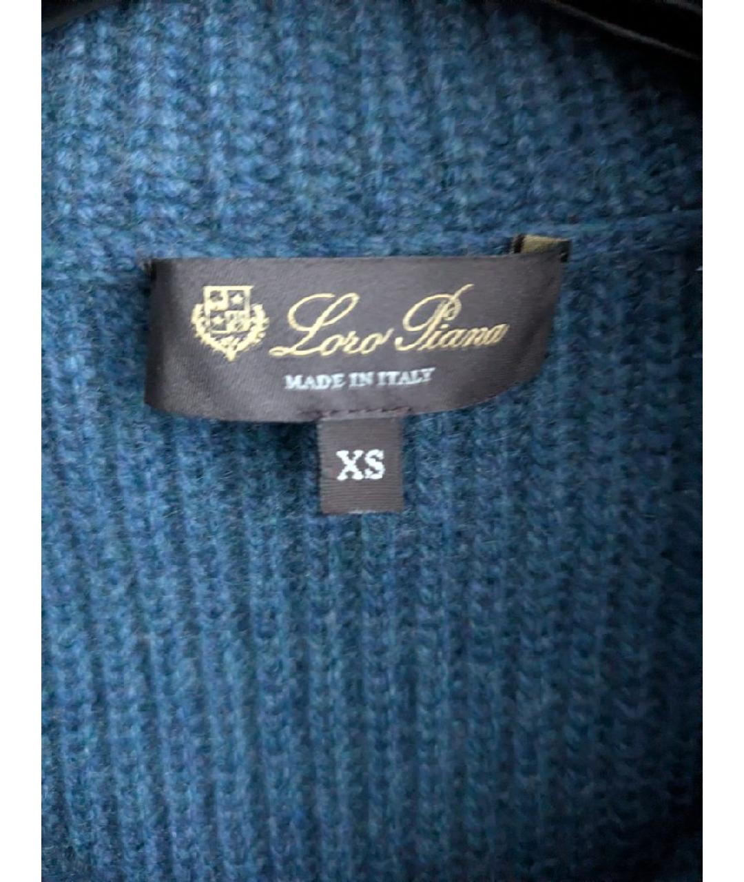 LORO PIANA Синяя кашемировая жилетка, фото 9