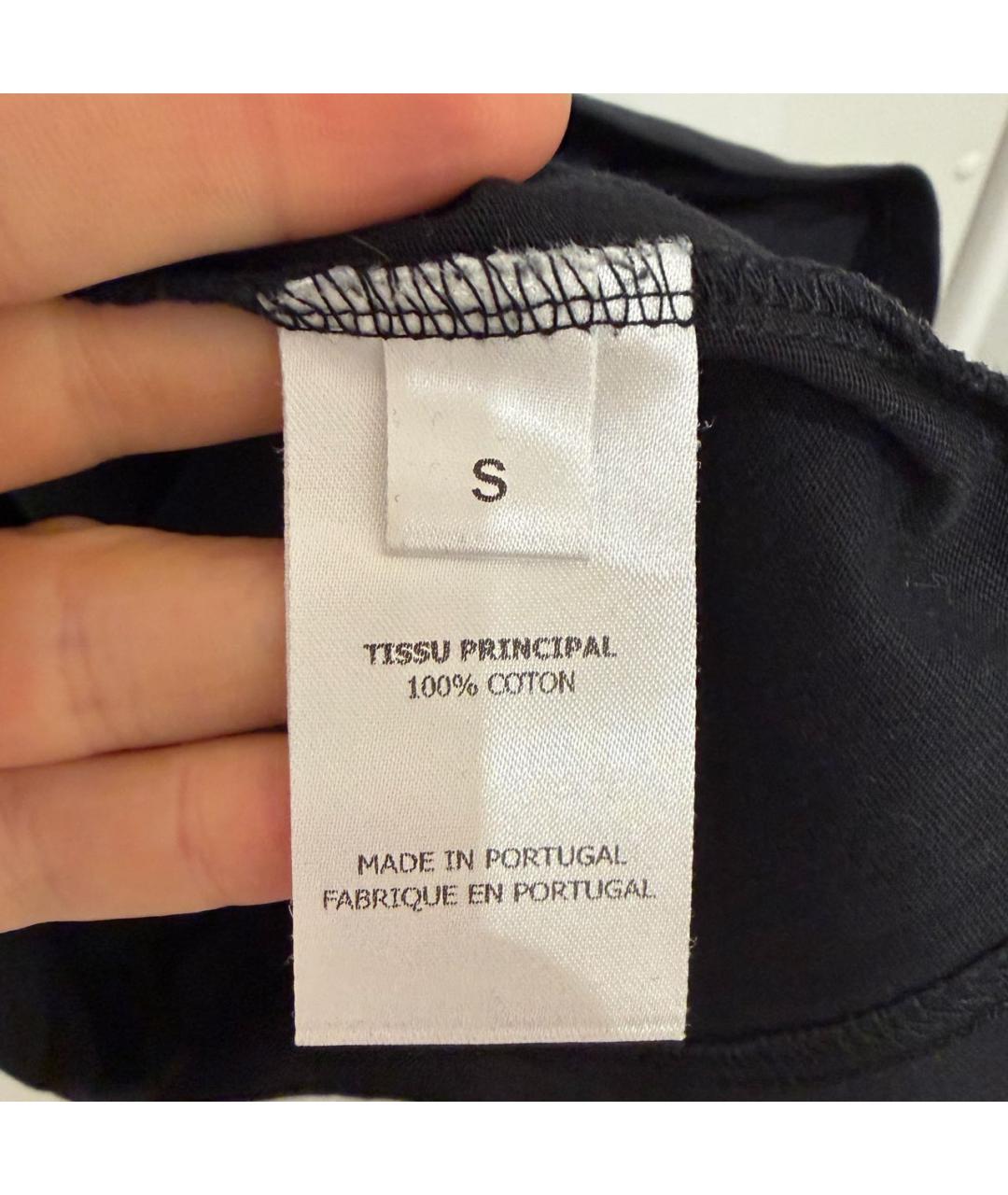 VETEMENTS Черная хлопковая футболка, фото 4