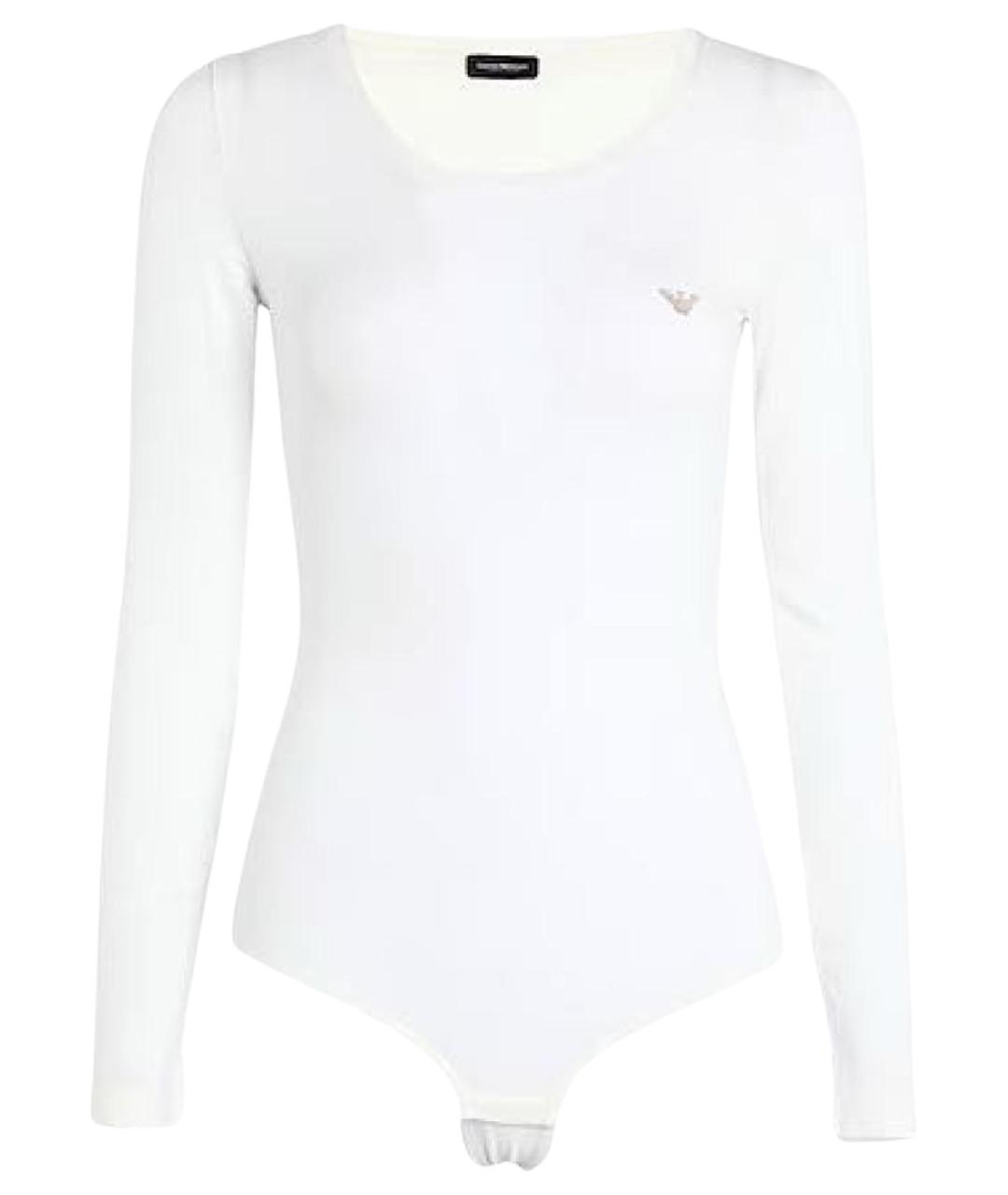 EMPORIO ARMANI Белое вискозное боди, фото 1