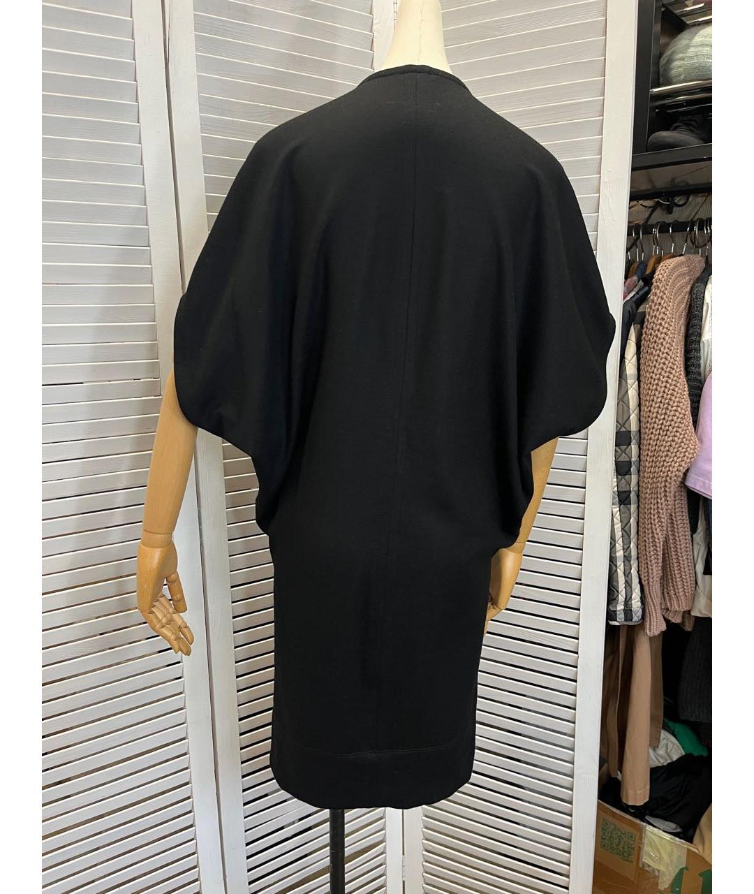 HELMUT LANG Черное шерстяное повседневное платье, фото 3