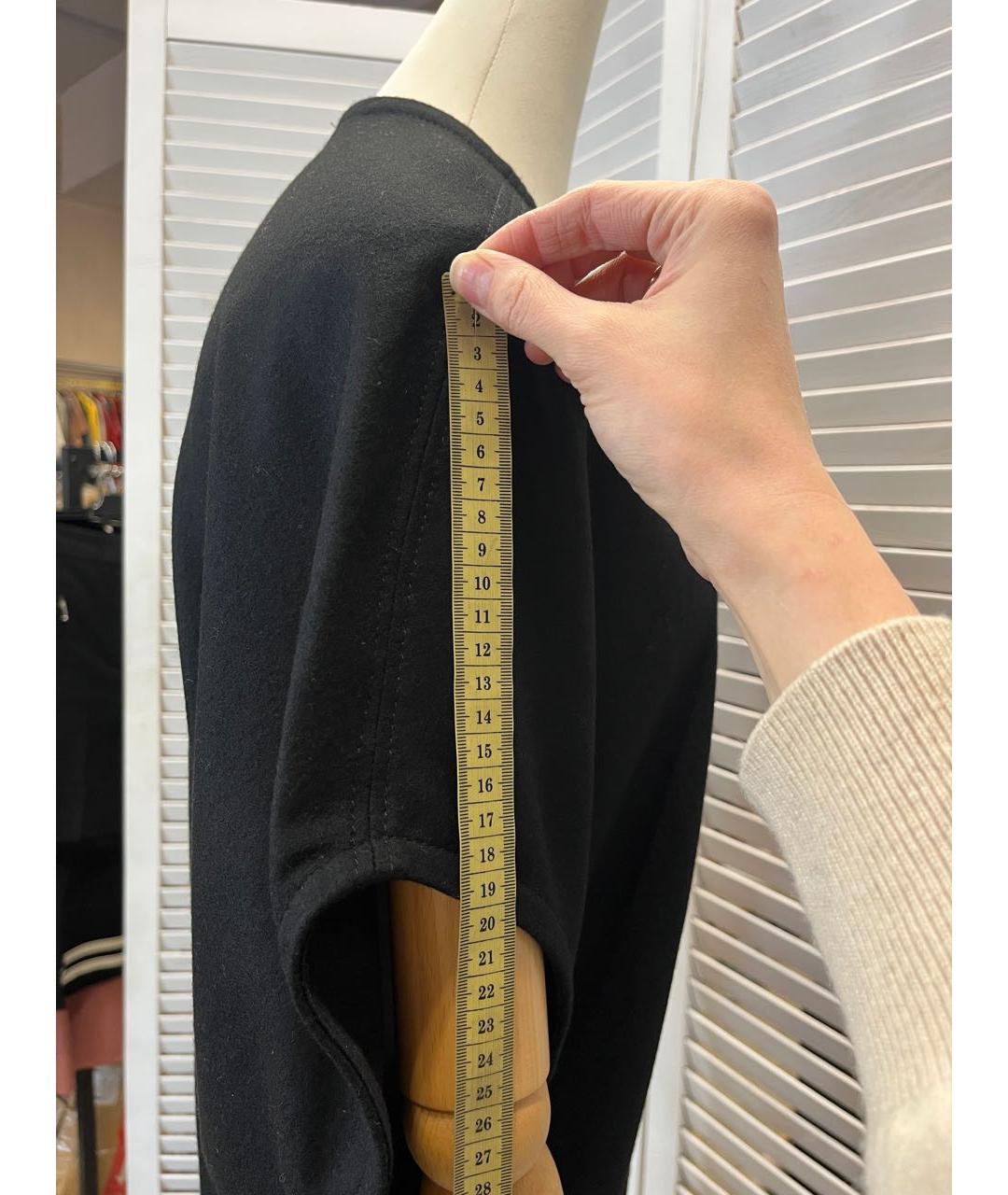 HELMUT LANG Черное шерстяное повседневное платье, фото 5