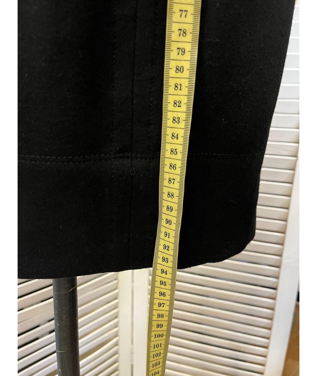 HELMUT LANG Черное шерстяное повседневное платье, фото 4