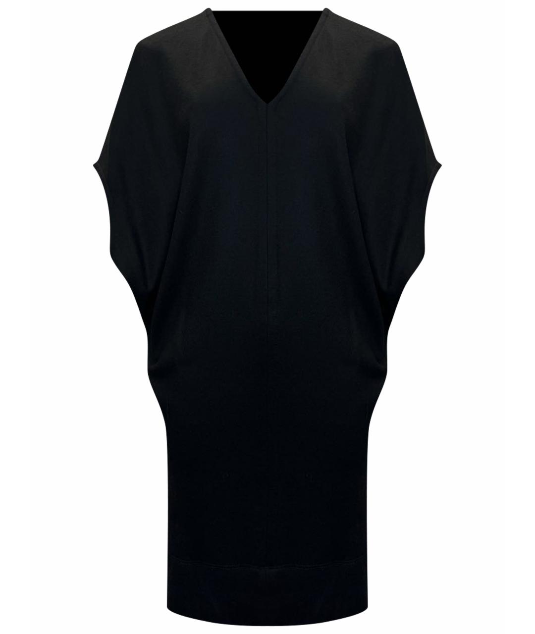 HELMUT LANG Черное шерстяное повседневное платье, фото 1