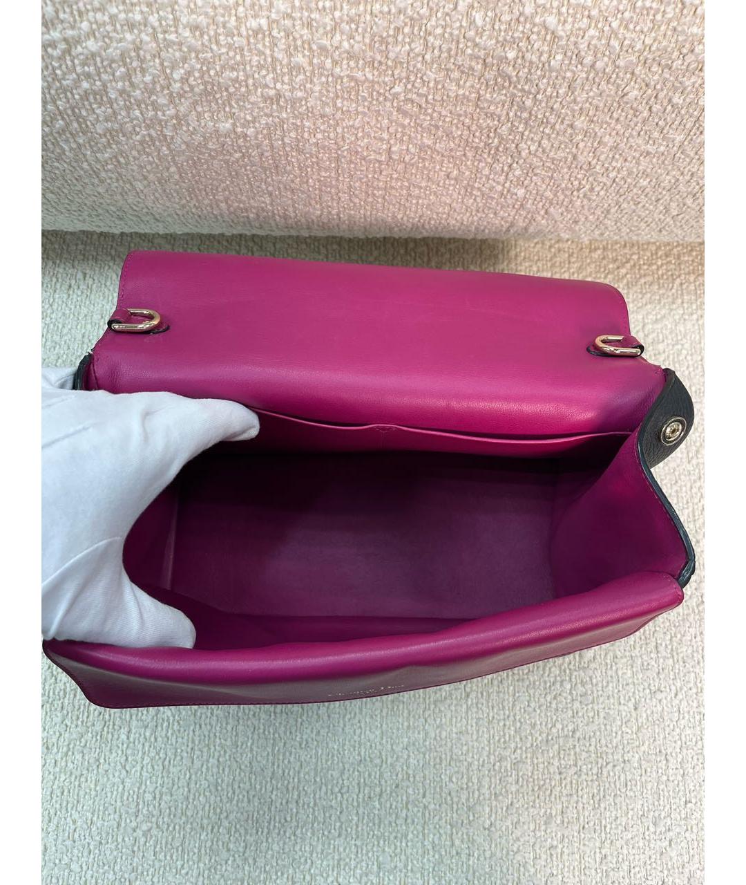 CHRISTIAN DIOR Черная кожаная сумка с короткими ручками, фото 4