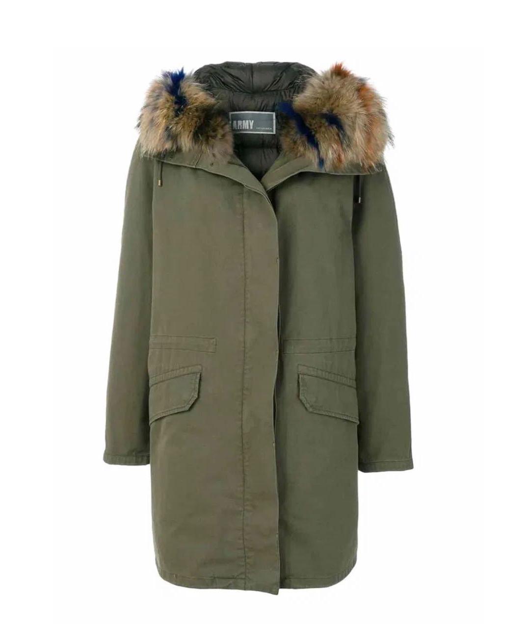 ARMY YVES SALOMON Хаки деним парка, фото 1