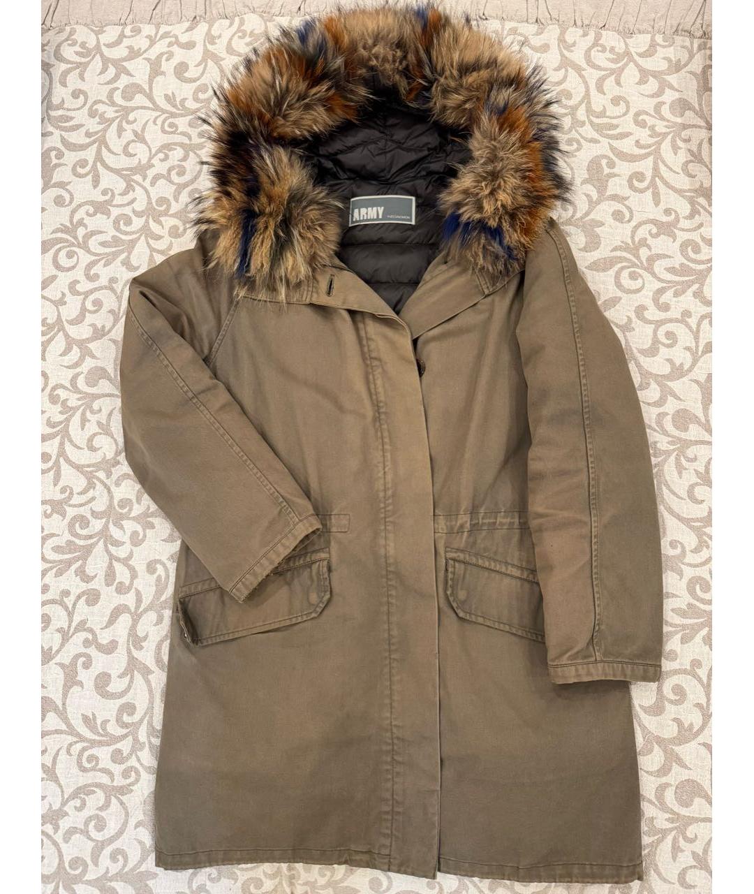 ARMY YVES SALOMON Хаки деним парка, фото 5