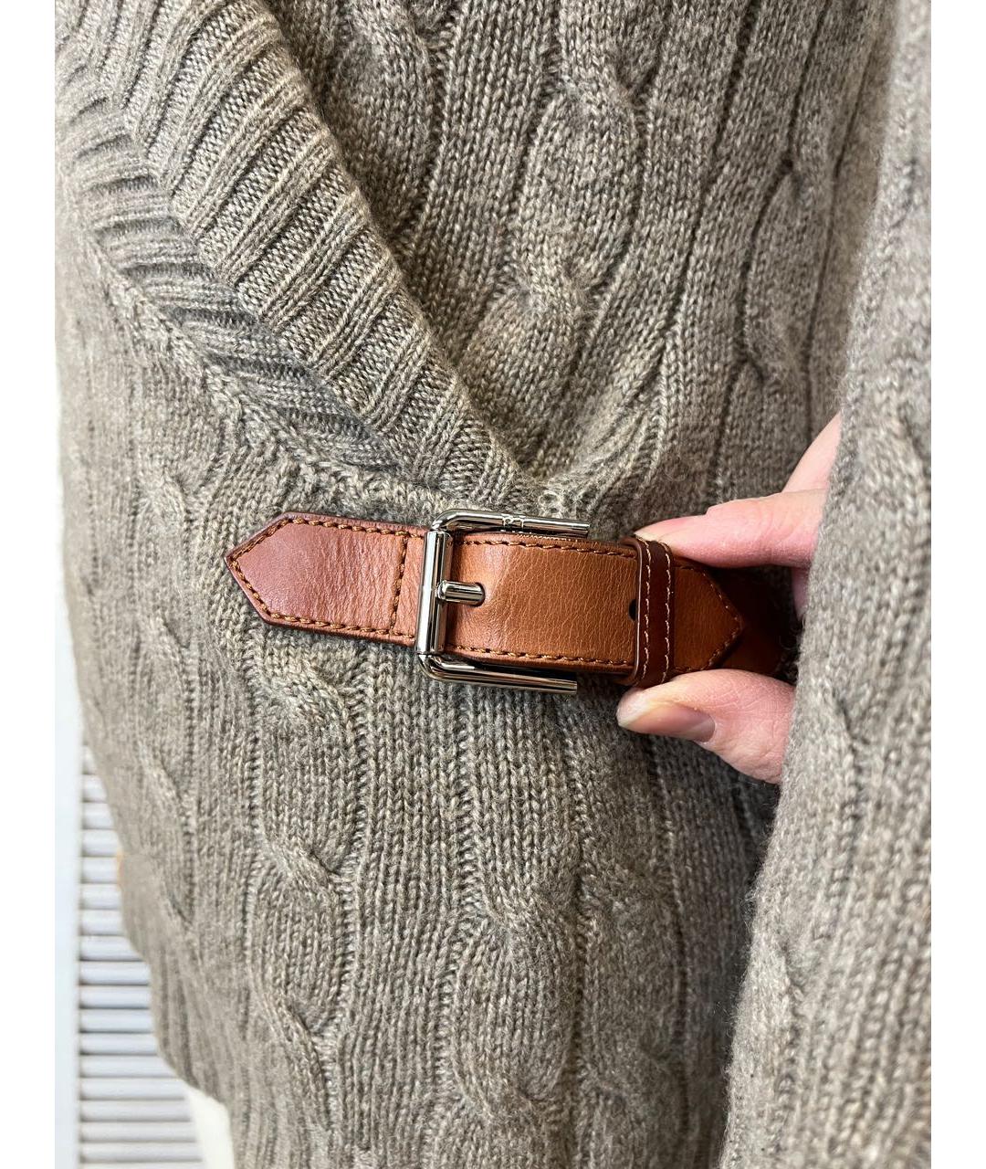 RALPH LAUREN Бежевый кашемировый джемпер / свитер, фото 8