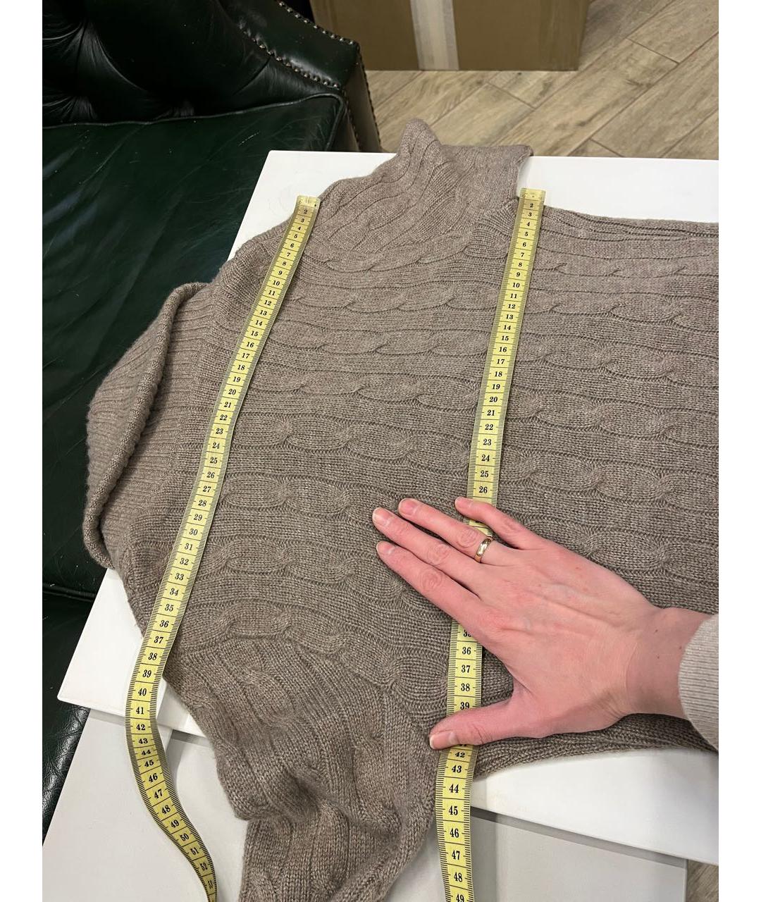 RALPH LAUREN Бежевый кашемировый джемпер / свитер, фото 3