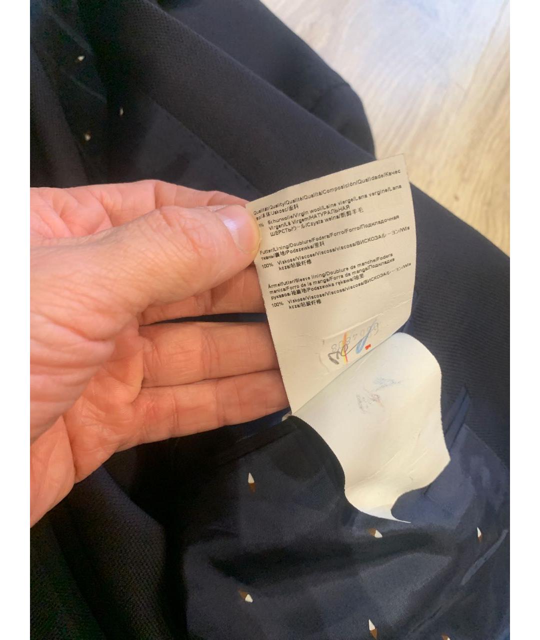 HUGO BOSS Темно-синий шерстяной пиджак, фото 7