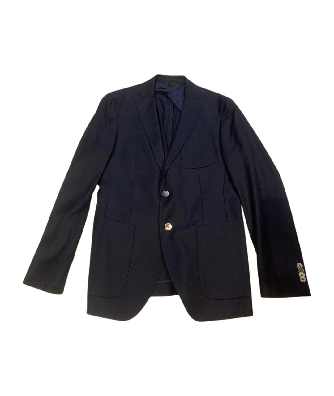 HUGO BOSS Темно-синий шерстяной пиджак, фото 1