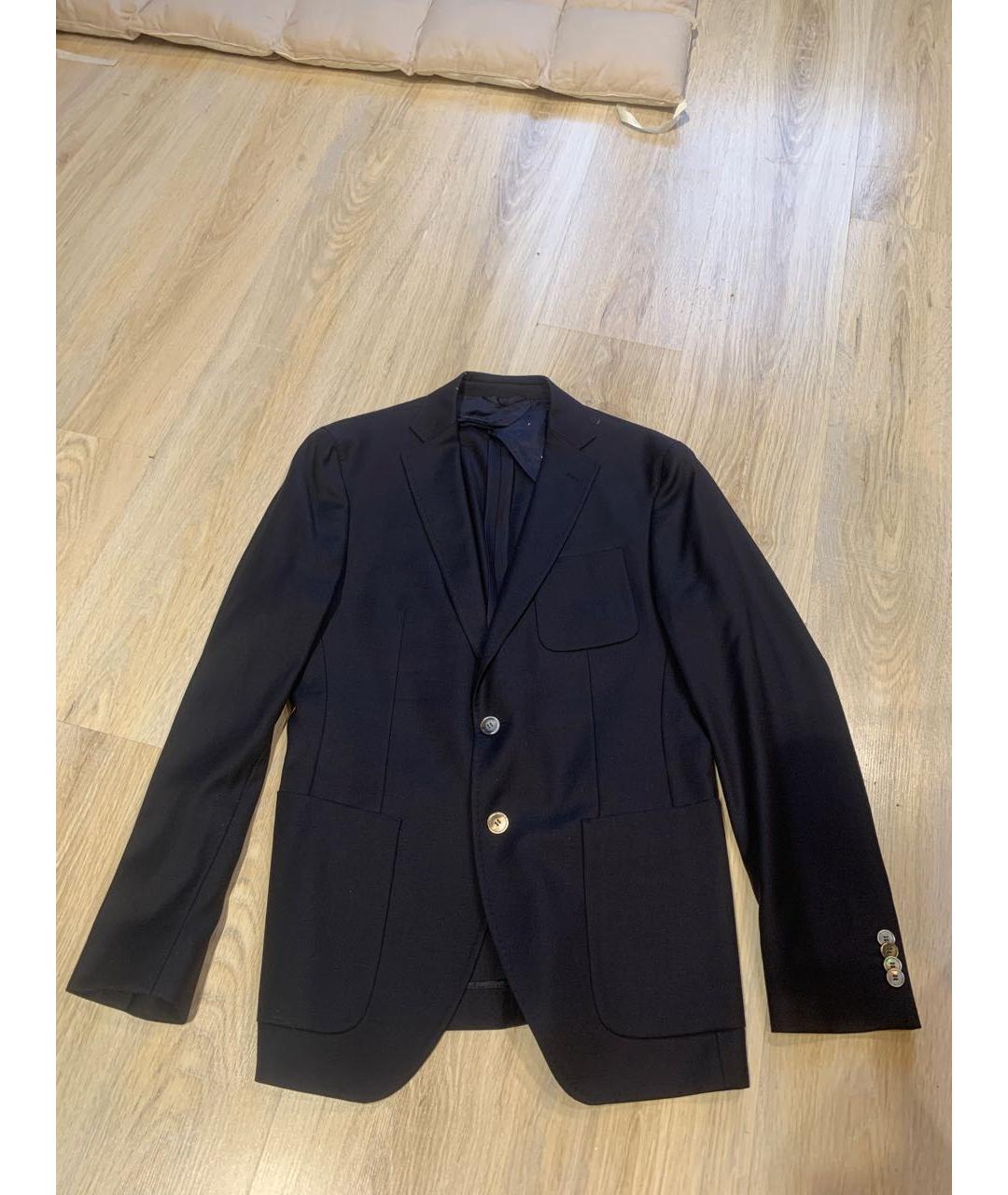 HUGO BOSS Темно-синий шерстяной пиджак, фото 9