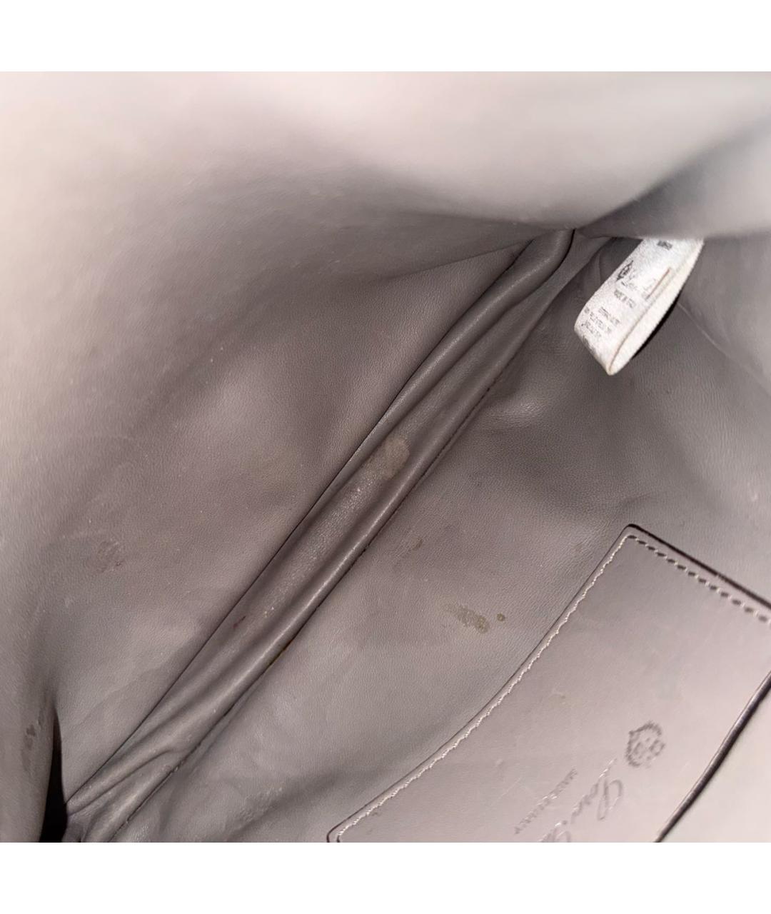 LORO PIANA Серая кожаная сумка через плечо, фото 6