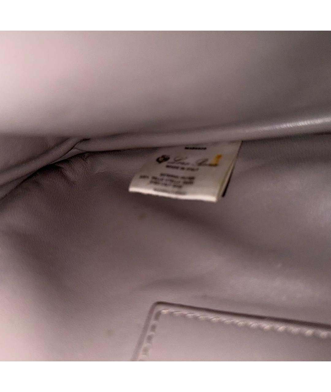 LORO PIANA Серая кожаная сумка через плечо, фото 7