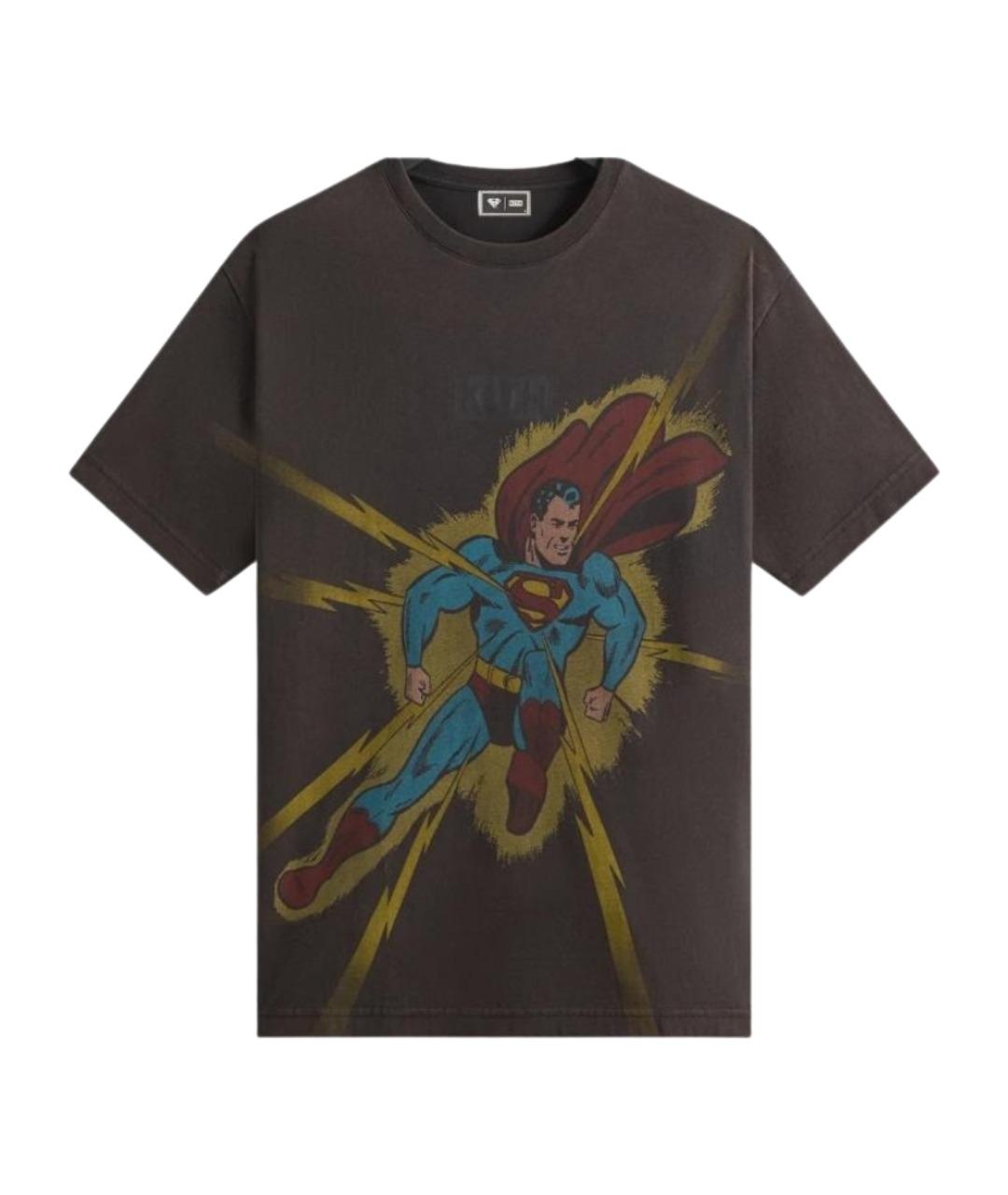 KITH Коричневая хлопковая футболка, фото 1