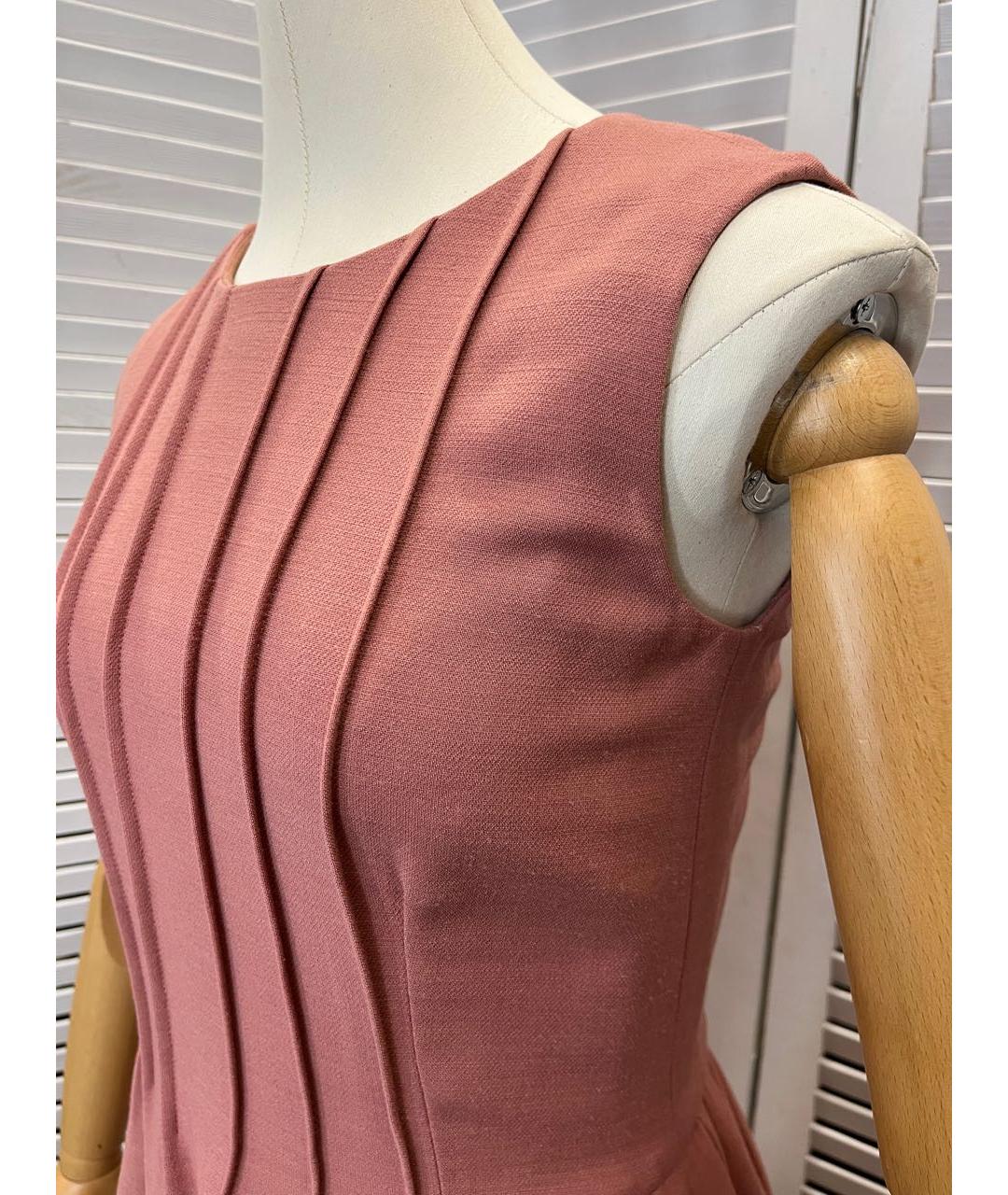RED VALENTINO Коралловое шерстяное повседневное платье, фото 7