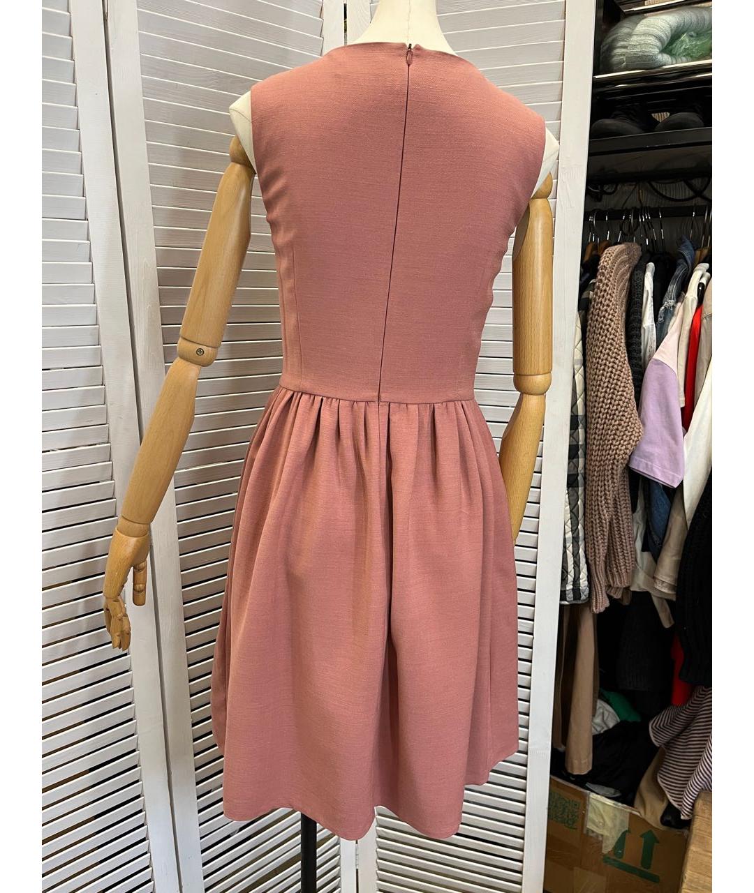 RED VALENTINO Коралловое шерстяное повседневное платье, фото 6