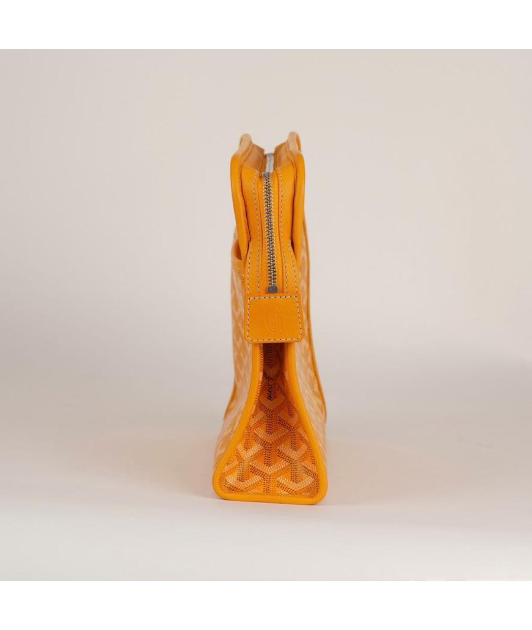 GOYARD Желтая кожаная папка для документов, фото 4