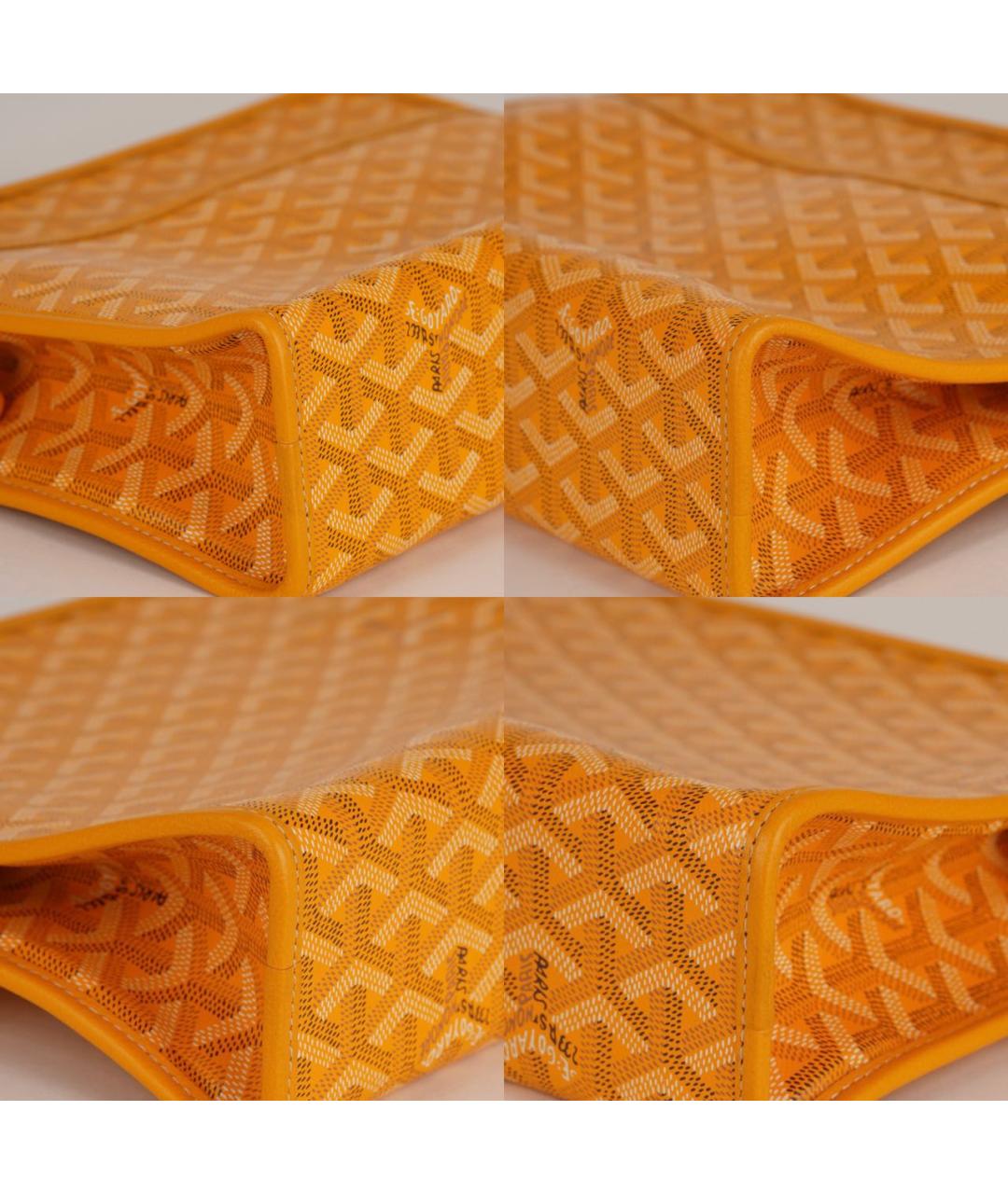 GOYARD Желтая кожаная папка для документов, фото 8