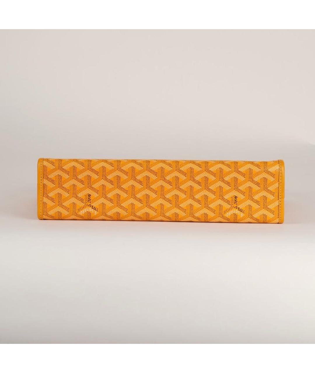 GOYARD Желтая кожаная папка для документов, фото 6