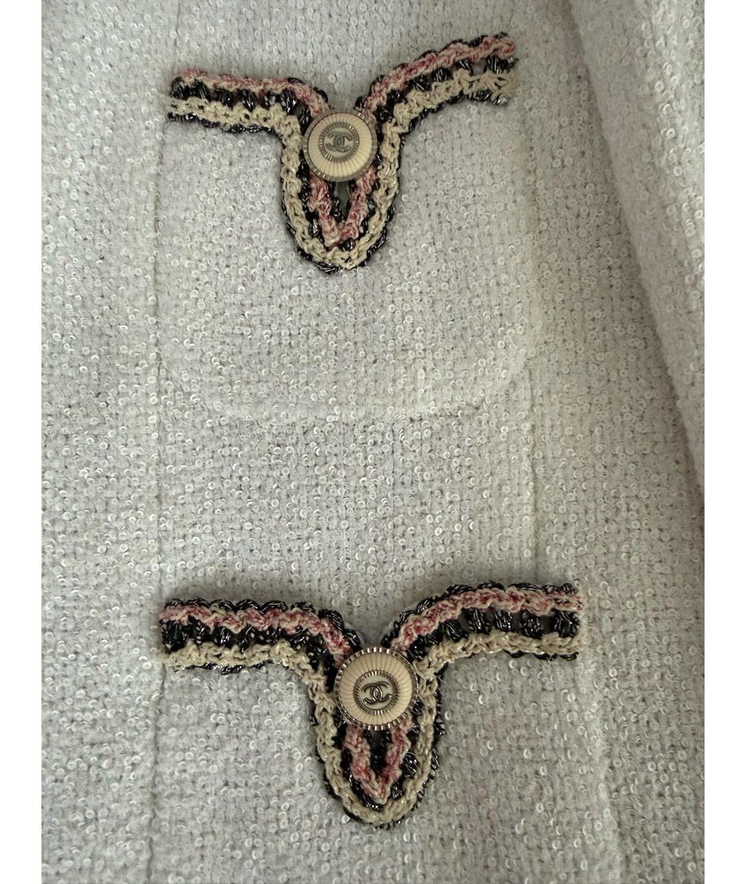 CHANEL Белый твидовый костюм с юбками, фото 4