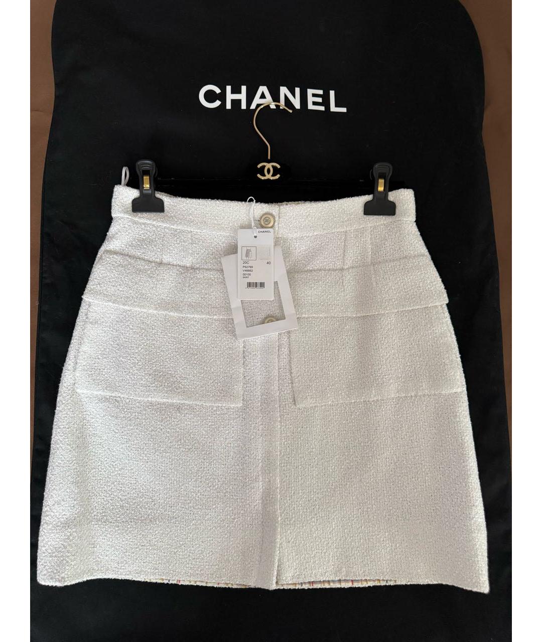 CHANEL Белый твидовый костюм с юбками, фото 2