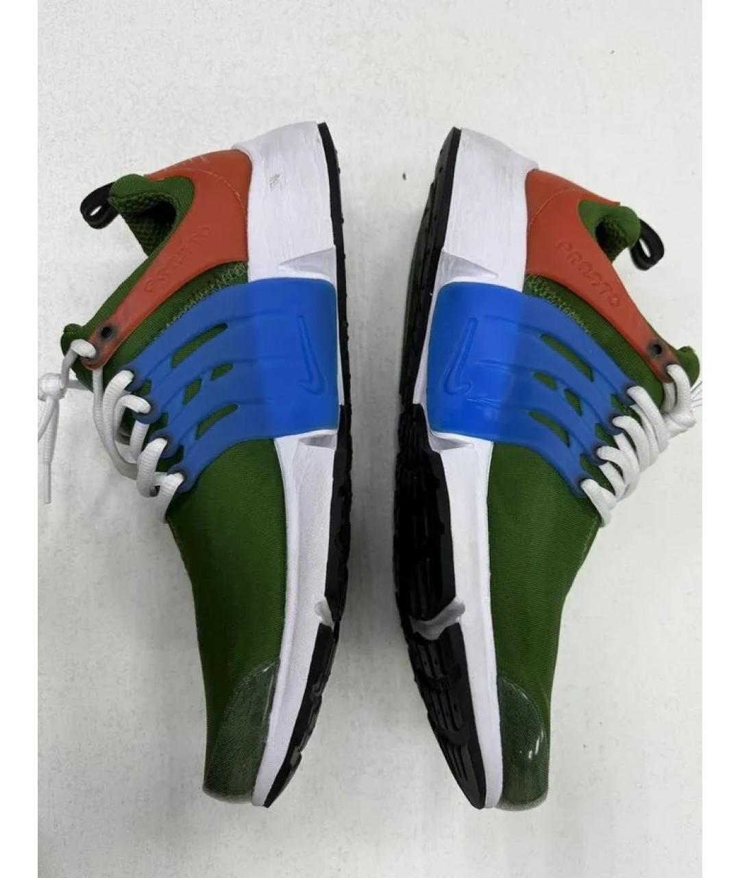 NIKE Зеленые текстильные низкие кроссовки / кеды, фото 4