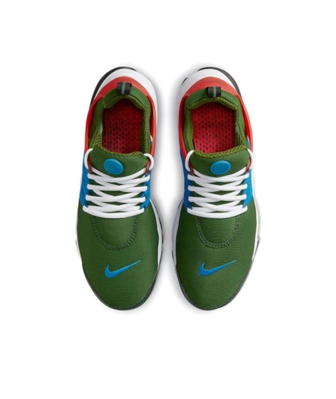 NIKE Зеленые текстильные низкие кроссовки / кеды, фото 2