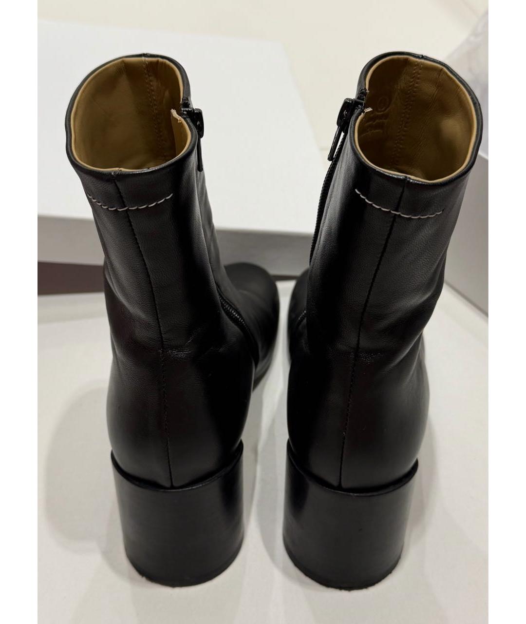 MM6 MAISON MARGIELA Черные кожаные ботильоны, фото 7