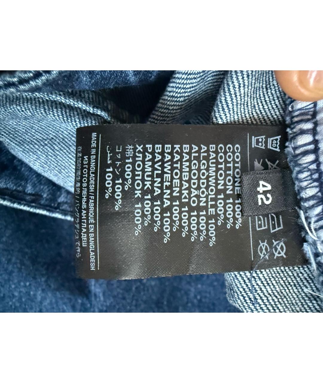 JOHN RICHMOND Синие хлопковые прямые джинсы, фото 6