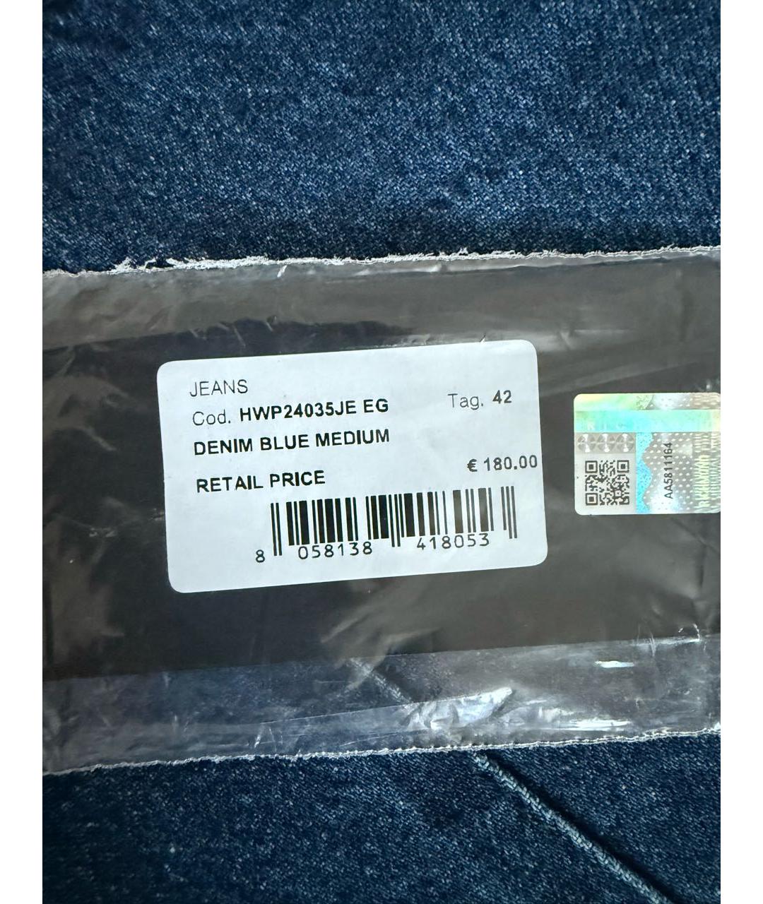 JOHN RICHMOND Синие хлопковые прямые джинсы, фото 5