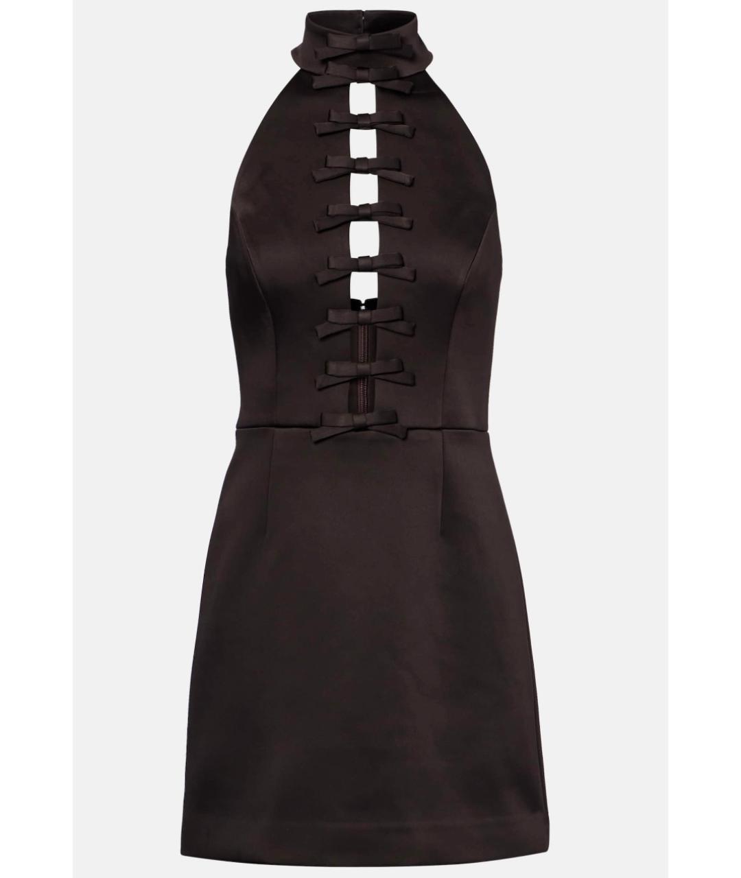 REBECCA VALLANCE Коричневое полиэстеровое коктейльное платье, фото 5