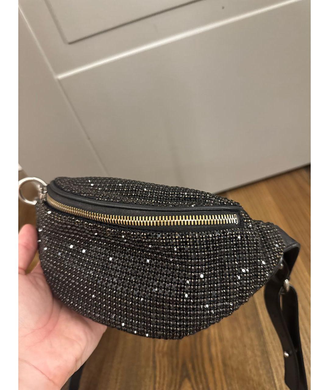 ALEXANDER WANG Черная кожаная сумка через плечо, фото 4